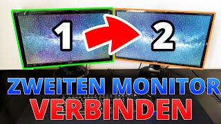 Mehrere Monitore an einem PC anschließen amp konfigurieren  Tutorial für Win 7 8 und 10 [upl. by Wylma]