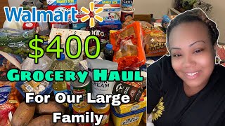 Massive Walmart Grocery Haul 400 For A Large Family [upl. by Belden]