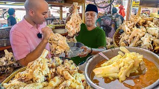 INSANE Indonesian street food  MONSTER SIZE BEEF TROTTERS  Street food in Tangerang Indonesia [upl. by Aihsilef]