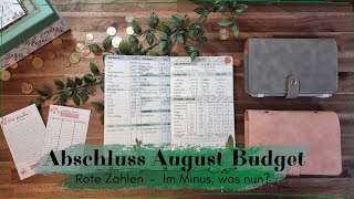 Abschluss August Budget 💵 I Rote Zahlen 💯 I So lief mein Budget im August💰 I Sinking Fund 📈 [upl. by Tareyn]