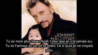 johnny hallyday mon plus beau noel paroles [upl. by Schroth]