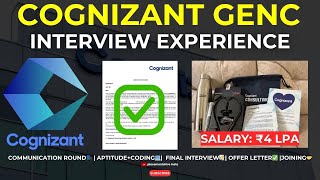 Cognizant GenC Interview Experience 2024  ₹4 LPA 💼  Tips for Communication Coding amp Final Rounds [upl. by Ailad703]