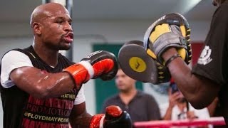 FLOYD MAYWEATHER COMPLETE MITT WORKOUT vs Marcos Maidana BEST VIDEO [upl. by Rimas]