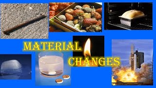 Material changes Chemistry  lower secondary  class 7  form 2 Cambridge curriculum [upl. by Adal]