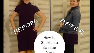 How to Shorten a Sweater Dress [upl. by Rehoptsirhc]