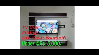 CuteKitchen Engineered Wood TV Entertainment Unit Unboxing amp fitting details DIYDoItYourself [upl. by Kuska]