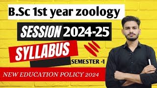 BSc 1st year zoology syllabus 202425  bsc 1st semester zoology syllabus  bsc 1St year zoology [upl. by Rosanne]