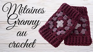 Comment faire des mitaines en granny au crochet  tuto en pas à pas [upl. by Roxanna310]