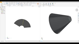 Autodesk Inventor 2023 Tutorial Drawing Sheet Metal Cone [upl. by Aynotel]