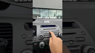 code radio honda civic honda civic code radio [upl. by Rawna398]