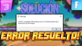 SOLUCIÓN DEFINITIVA d3d11 compatible gpu feature level 110 shader 50 is required to run the engine [upl. by Ethbin]