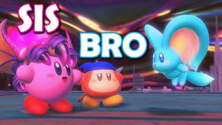 WE BEAT Kirby and the Forgotten Land FINAL BOSS  ENDING Brother and Sister Gameplay [upl. by Dlareg]