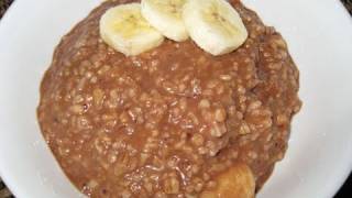 Easy HighProtein Bodybuilding Breakfast Chocolate Oatmeal [upl. by Eibbed]