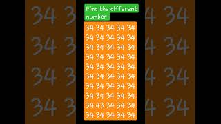 find the different number sort maths puzzle ytsort sortpuzzlegamenumbergame numberpuzzle [upl. by Sara]