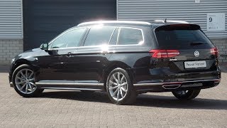 Volkswagen NEW 2018 Passat R Line Deep Black Pearl 18 inch Montery walk around amp inside detail [upl. by Isa]