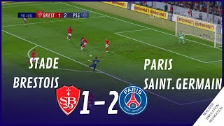 BREST vs PSG 12 • HIGHLIGHTS  VideoGame Simulation amp Recreation [upl. by Sallee]