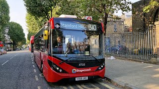 NEW LONDON BUS  310 GOLDERS GREEN  STAMFORD HILL YX68UMH 37533 [upl. by Zanlog]