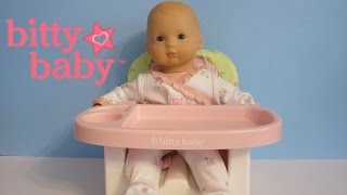 Bitty Baby Floral Feeding Chair American Girl Doll Unboxing [upl. by Todhunter]