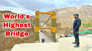 World’s Highest Bridge  Kaza To Losar [upl. by Anael74]