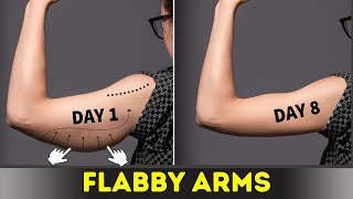 8 DAYS SIMPLE FLABBY ARMS WORKOUT  EVERYONE CAN DO IT [upl. by Marjory]