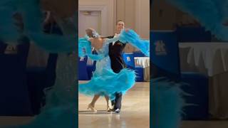 Viennese waltz dance 🩵danceviennesewaltzballroomdancesportballroomdancevideo [upl. by Leonora708]