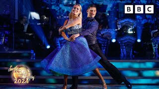 Tasha Ghouri and Aljaz Skorjanec Viennese Waltz to Misty Blue by Dorothy Moore ✨ BBC Strictly 2024 [upl. by Nosyaj]