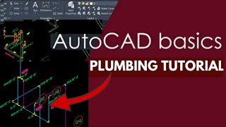 Autocad Basic Plumbing drawing using SNAP Isometric and OSNAP command step by step [upl. by Libys]