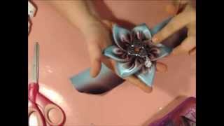 Ombre Silk Ribbon Flower Tutorial [upl. by Vaughn715]