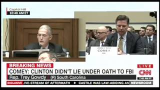 Rep Trey Gowdy Questions FBI Director Comey [upl. by Ettereve146]