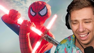 Reacting To SPOODERMAN Breaking Starwars Spiderman Fail [upl. by Ynots172]