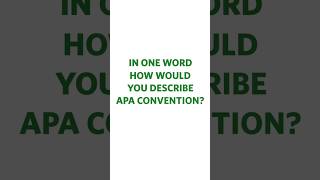 APA Convention Whats your word shorts psychology [upl. by Matilde]