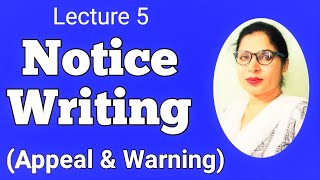 Notice Writing  Lecture 5  How to write Appeal amp Warning Notice  Let Us Master English [upl. by Llennyl]