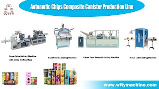 Automatic Chips Composite Canister Production Line  Tube Making  Drying  External Curling [upl. by Oznol]