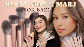 ETO NA OK BA SIYA HAPPY SKIN X MARJ MAROKET BRUSH COLLECTION FIRST IMPRESSION  JEN DE LEON [upl. by Fuchs]