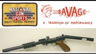 National Gun Sports Savage Pump Paintball Marker  C 1989 [upl. by Zennie899]