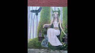 Freya Norse Goddess Finished Mural at Seidr Brewing Company in Arab Alabama by Bethany Kerr [upl. by Gnoh]