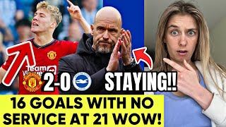 Hojlund Is Acc So GOOD Ten Hag Here To Stay After Finishing 8th Man Utd 20 Brighton Review [upl. by Australia]