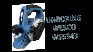 Unboxing  Plaina Elética Wesco WS5343 [upl. by Bevers]