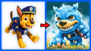 PAW PATROL as MONSTER 🦴 All Characters [upl. by Ayerim]