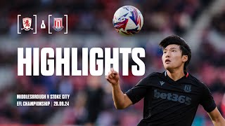 Potters defeated at the Riverside  Middlesbrough 20 Stoke City  Highlights [upl. by Llenoil]