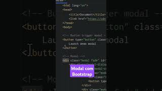 MODAL COM BOOTSTRAP [upl. by Nyleaj]