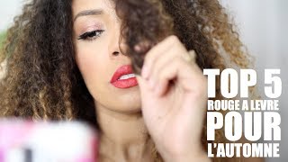 TOP 5  Rouge à lèvre POUR L AUTOMNE FALL LIPSTICKS ⎮ Amivi Makeup [upl. by Shoshanna739]