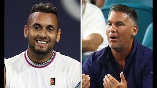 Nick Kyrgios vs fan during Miami Open 2019 at Sunday Night after underarm serve [upl. by Wershba694]