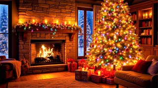 Cozy Christmas Fireplace 🔥 Crackling Fireplace Christmas Music 🔥🎄 Christmas Background Music [upl. by Isolt]