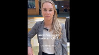 A nontraditional journey From respiratory therapist to certified anesthesiologist assistant CAA [upl. by Lapotin]