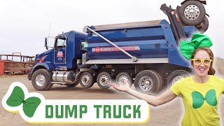 DUMP TRUCK  Big Blue Dump Truck and Front Loader  Season 2 Brecky Breck Field Trips For Kids [upl. by Ryann]