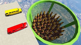 Limo Stunt Madness  Can You Survive the Bottle Pit  GTA 5 [upl. by God]