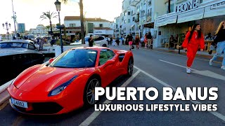 Puerto Banus Marbella Spain Luxurious Lifestyle Vibes November 2022 Costa del Sol  Málaga 4K [upl. by Mala]