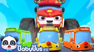 Salvemos al Pequeño Autobús  Camiones de Monstruo  Canciones Infantiles  BabyBus Español [upl. by Jacquetta565]