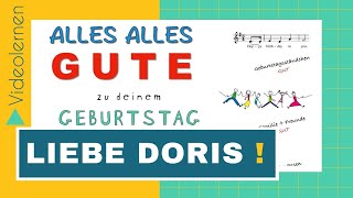 🎁 Geburtstag DORIS  Happy birthday [upl. by Rodenhouse]